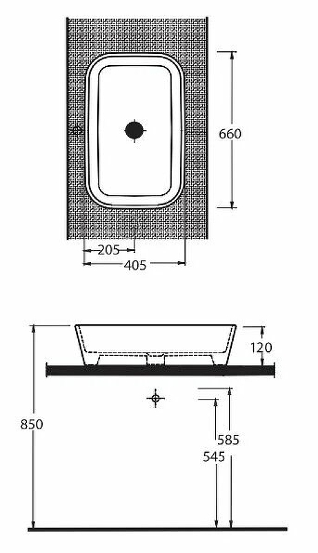 Раковина накладная beWash Albano 65.5 белый 36651001 - 3