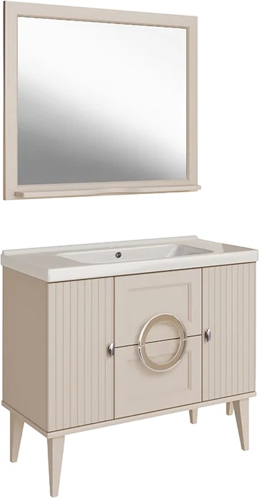 Зеркало ASB-Woodline Федерика 100 тирамису софт 80420 - 1