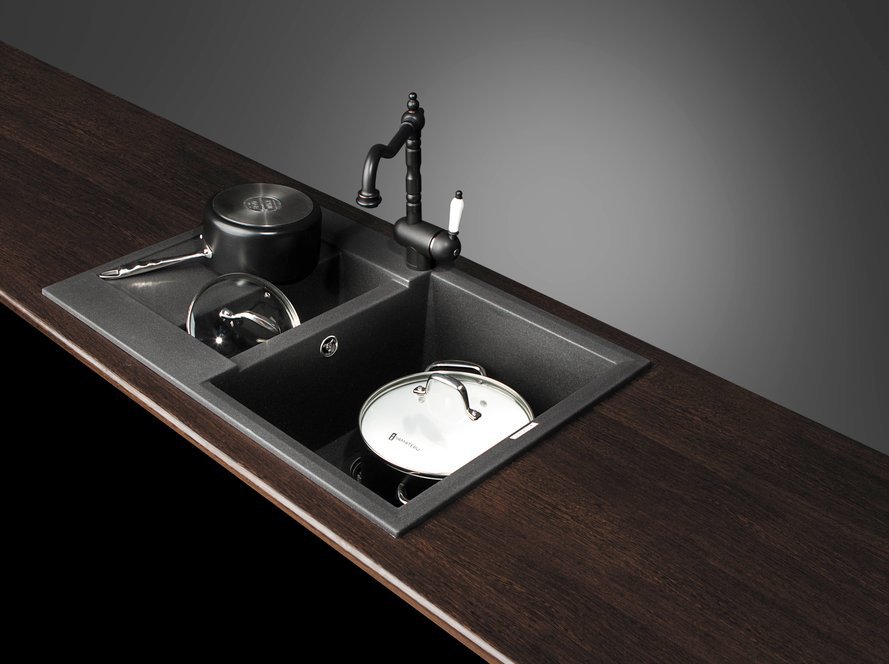 Мойка кухонная Omoikiri Sakaime 78-2-BL черная 4993114 - 2