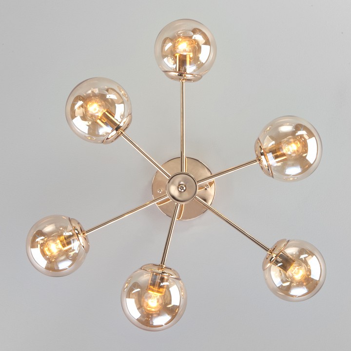 Люстра на штанге Eurosvet Ascot 30166/6 золото - 1