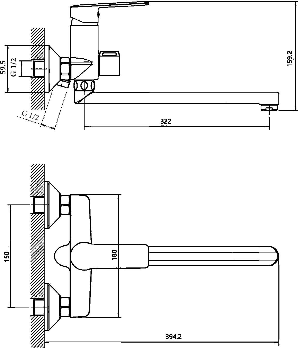 Смеситель Agger Clean A2421100 универсальный - 4