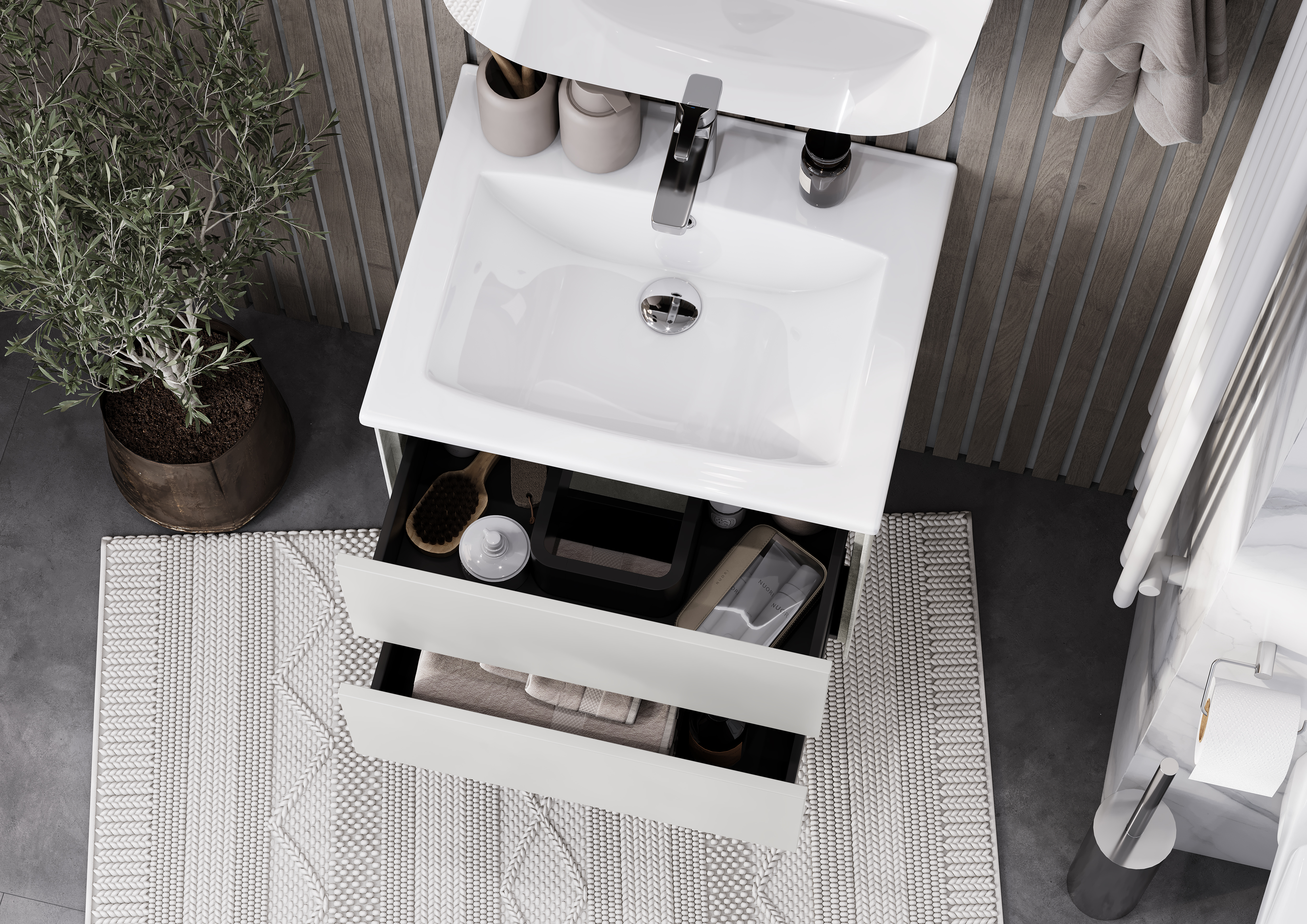 Тумба под раковину Aquaton Сохо 60 серый 1A258001AJ9A0 - 4