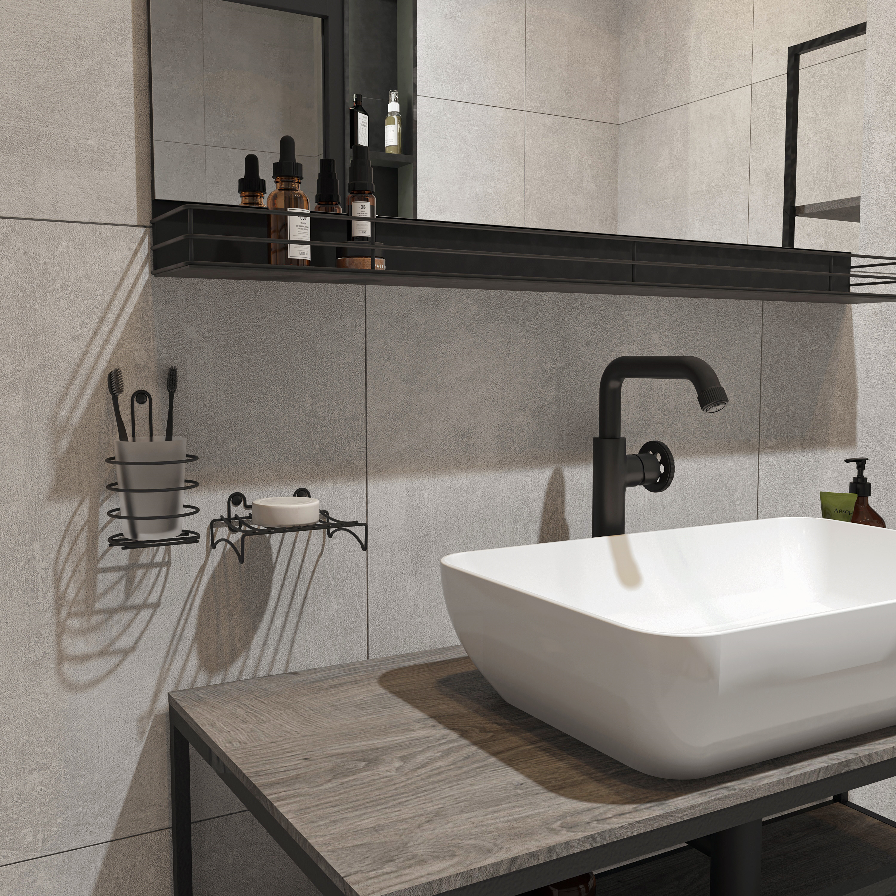 Мебель для ванной STWORKI Нюборг 100, в стиле лофт (комплект, гарнитур) 483918 - 2