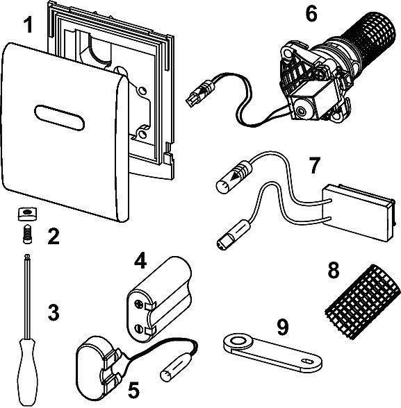 Кнопка смыва TECE Planus Urinal 6 V-Batterie 9242356 белая - 3