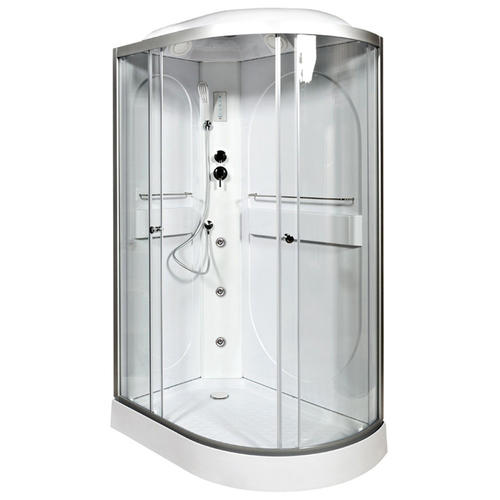 Душевая кабина Deto L 120х80 с гидромассажем и эелектрикой, хром  L620LGM+EL - 0