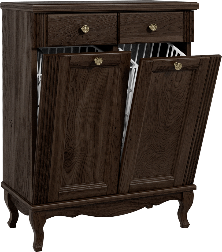 Тумба ValenHouse Лиора 65 с 2 бельевыми корзинами, кальяри, фурнитура бронза L65_2КKDКБ - 0