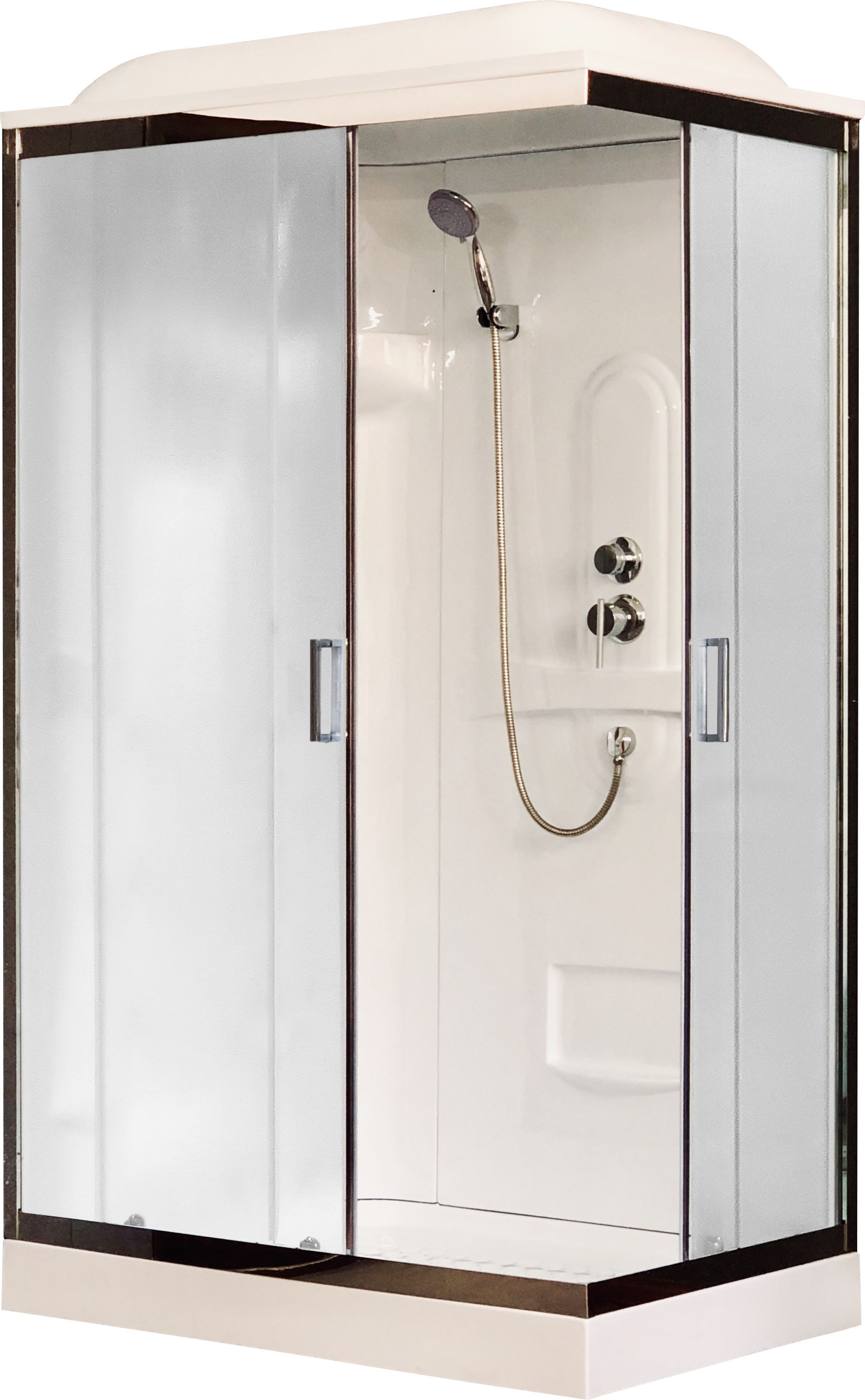 Душевая кабина Royal Bath HP 120х80 L профиль белый стекло матовое  RB8120HP1-M-L - 0