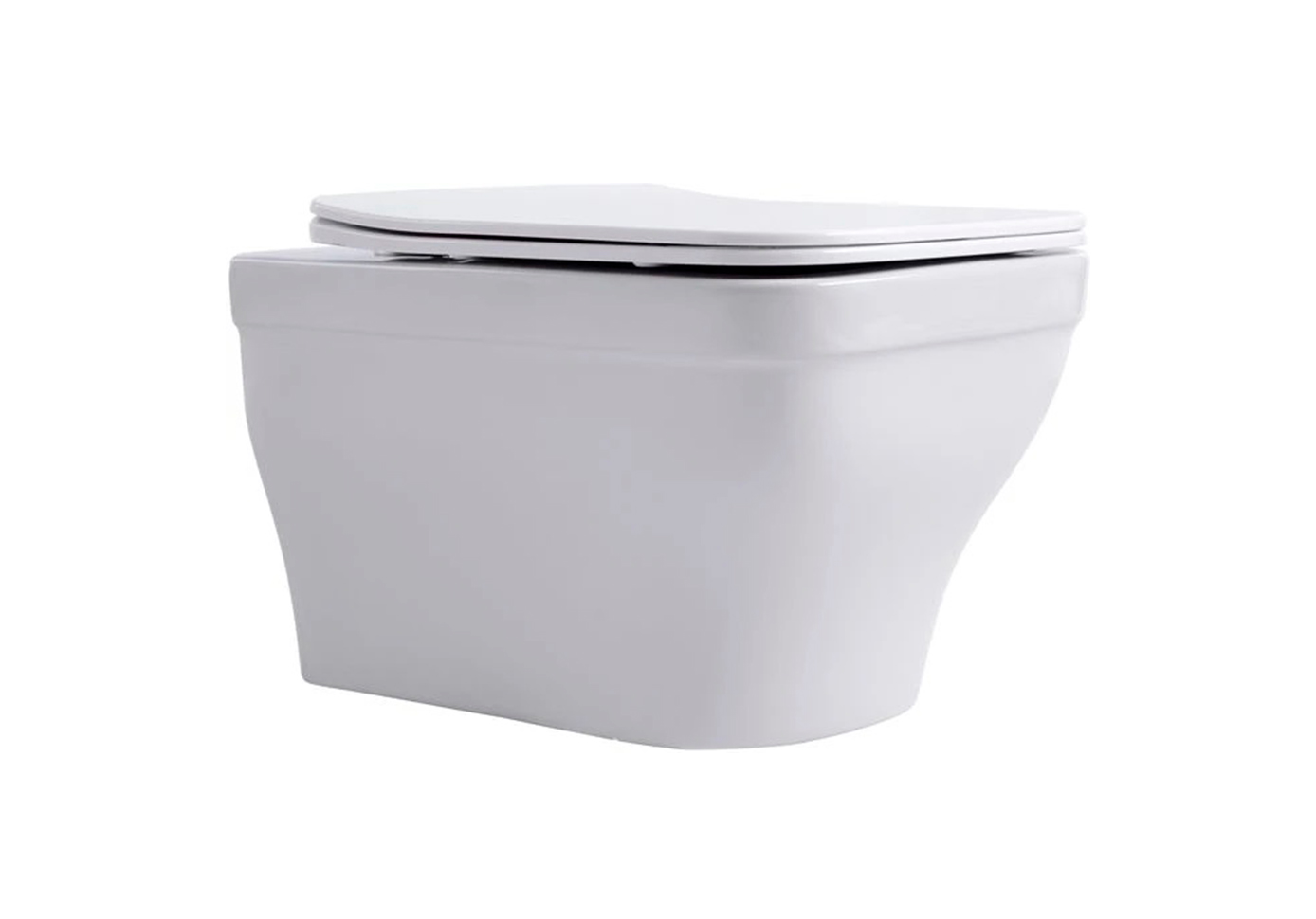 Унитаз подвесной безободковый AQUATEK АМАДЕО 515*370*315 мм, тонкое сиденье с механизмом плавного закрывания, крепеж AQ1163-00 - 5