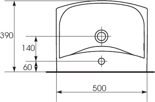 Раковина подвесная Onika Cersanit Carina 50 белый  UM-CAR50/1 - 5