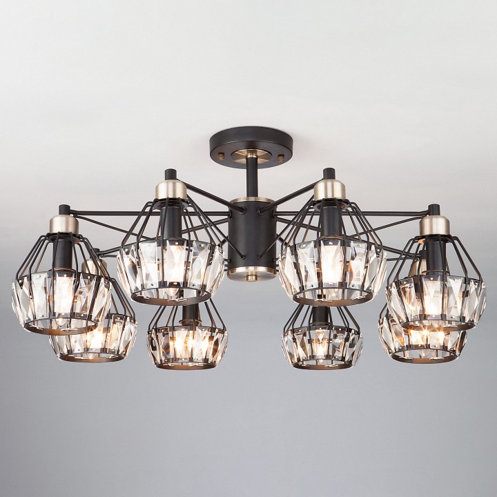 Люстра на штанге Eurosvet Lord 70075/8 черный - 0