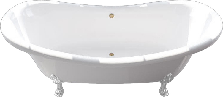 Ванна из искусственного камня Фэма Габриэлла 2 белая, белые ножки ГАБРИЭЛЛА-BI - 1
