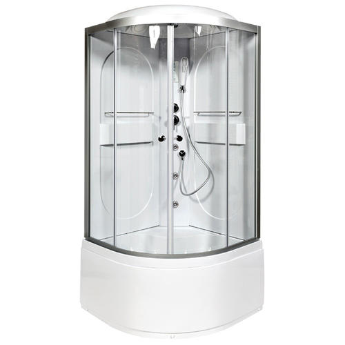 Душевая кабина Deto L 100х100 с гидромассажем и электрикой, хром  L610GM+EL - 1