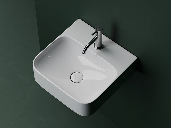 Подвесная раковина Ceramica Nova Aura 43х39 белая CN2005 - 2