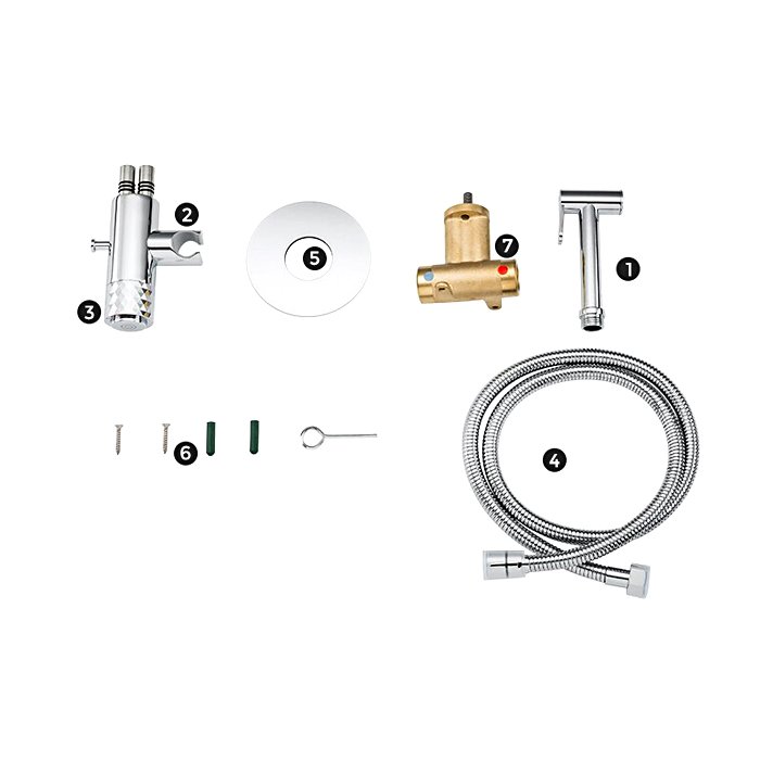 Смеситель с гигиеническим душем Gappo G7288 - 6