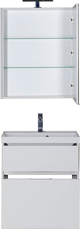 Мебель для ванной Aquanet Латина 60 2 ящика белая - 1
