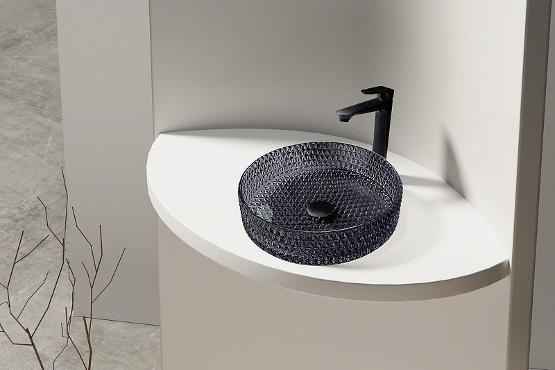 Накладная раковина Abber Glas 40 черная AK2301B - 1