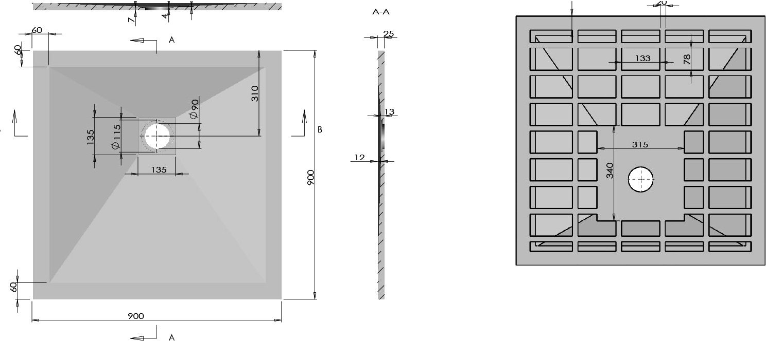 Поддон для душа Vincea VST-4SR9090W 90x90 белый матовый - 4