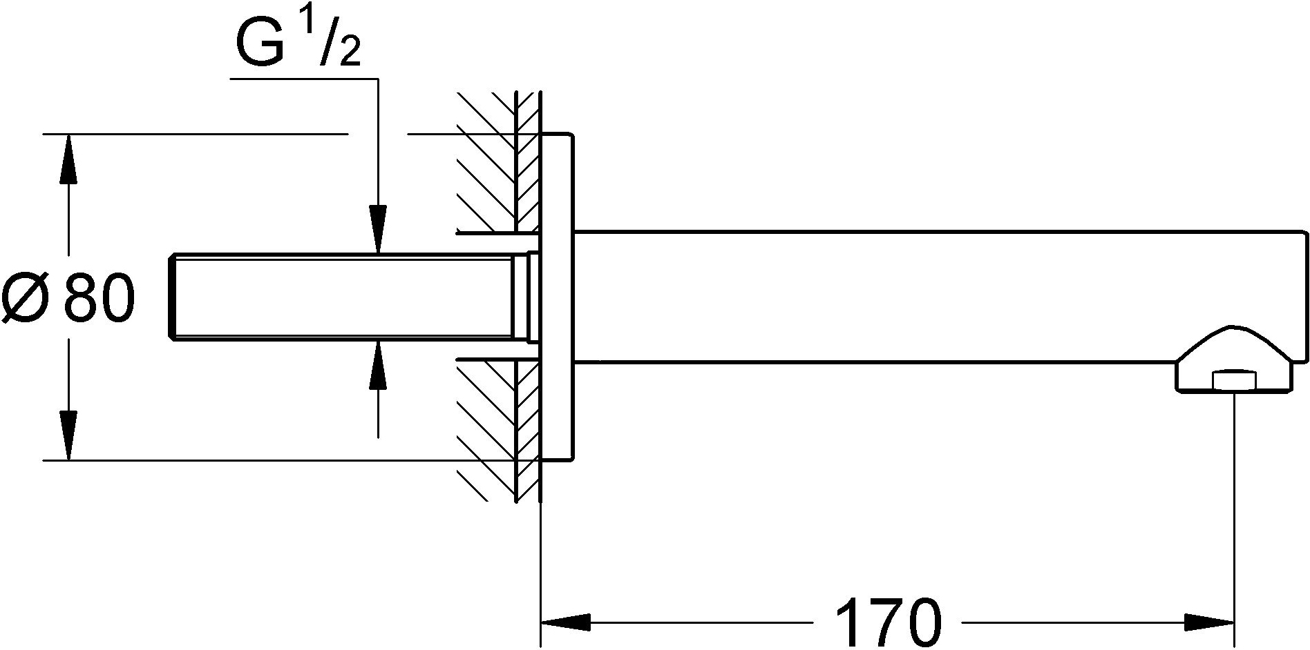 Излив Grohe Concetto 13280001 для ванны - 1