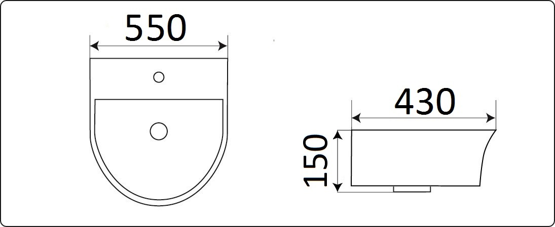 Раковина подвесная Ceramalux N белый  78370С - 1
