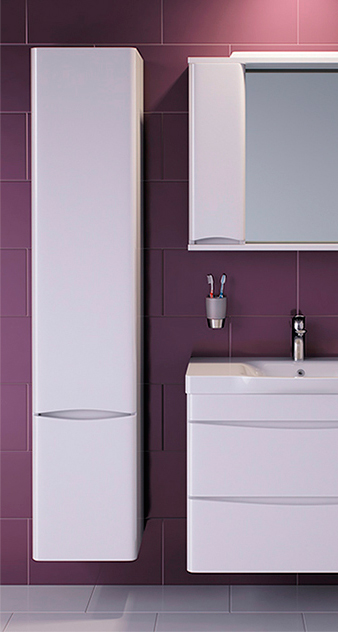 Шкаф-пенал AM.PM Like 35 R подвесной, белый глянец M80CHR0356WG - 0