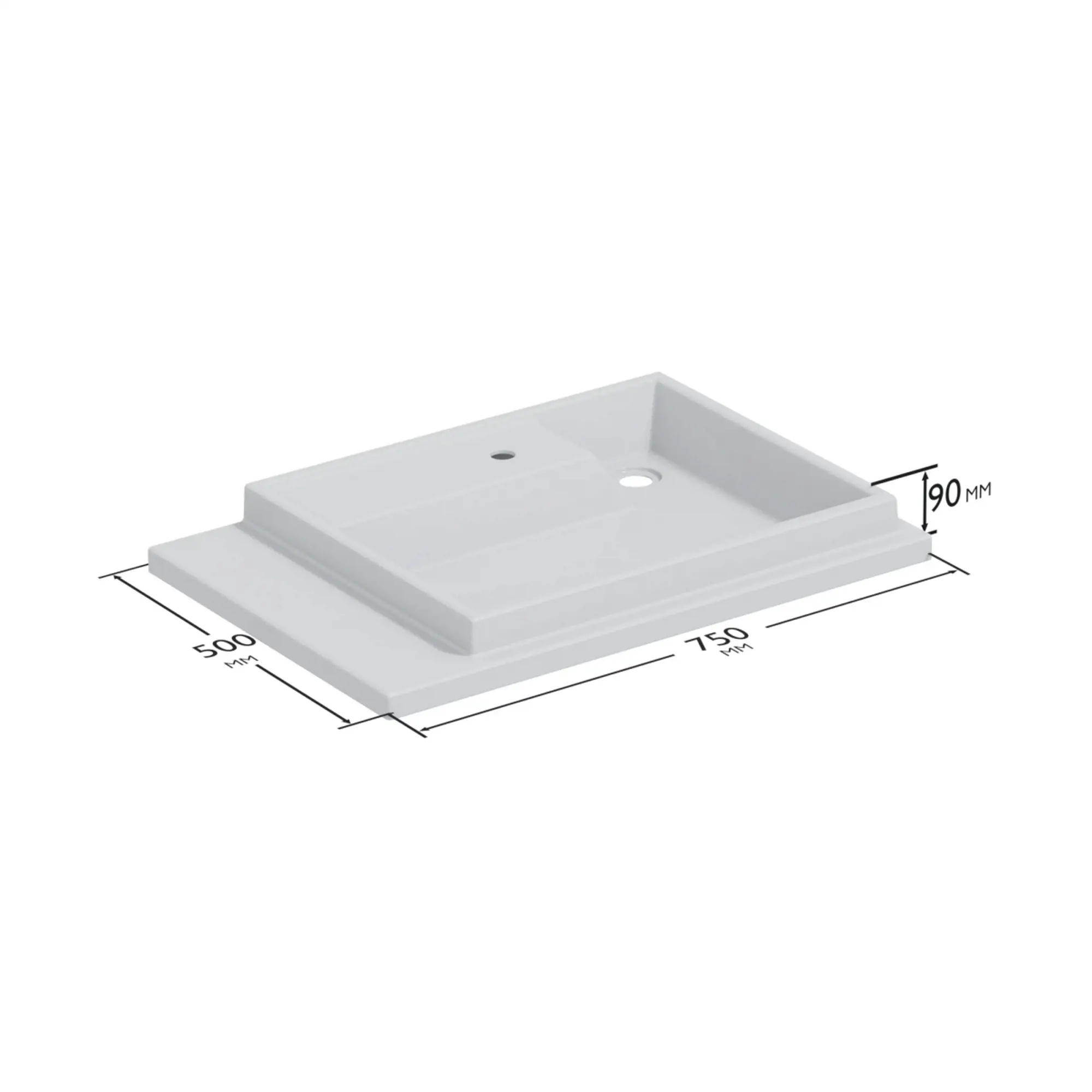 Раковина над стиральной машиной Санта Юпитер 75 R белый 900138 - 3