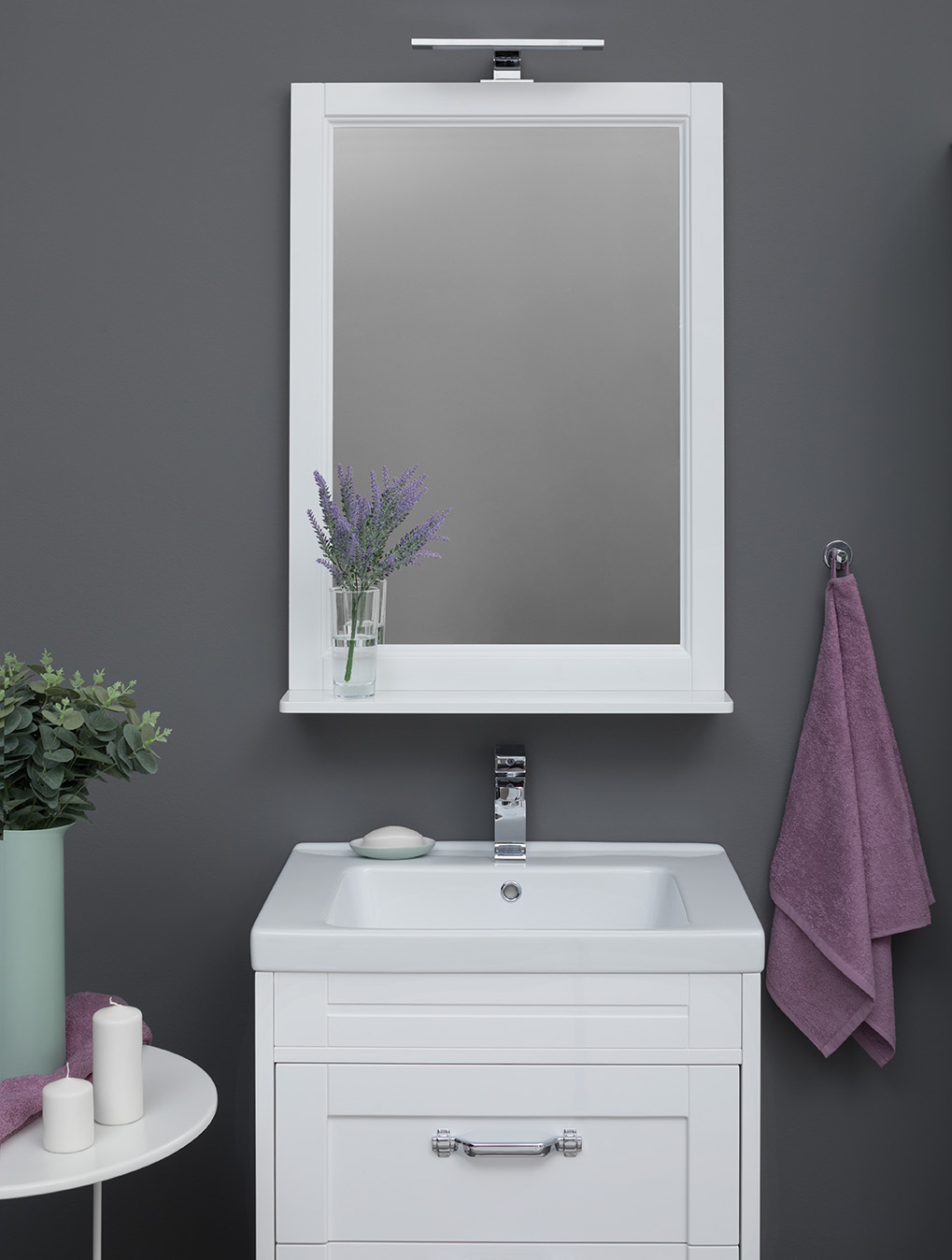 Тумба для комплекта Aquanet Денвер 65 белый глянец 199210 - 9