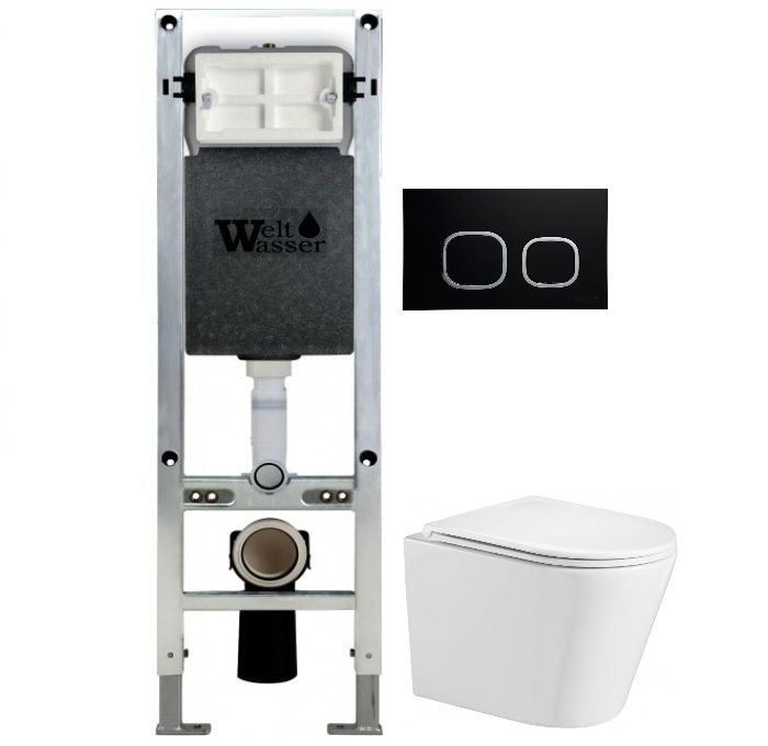 Комплект Weltwasser AMBERG 350 ST + SALZBACH 004 GL-WT + AMBERG RD-BL  10000006575 - 0