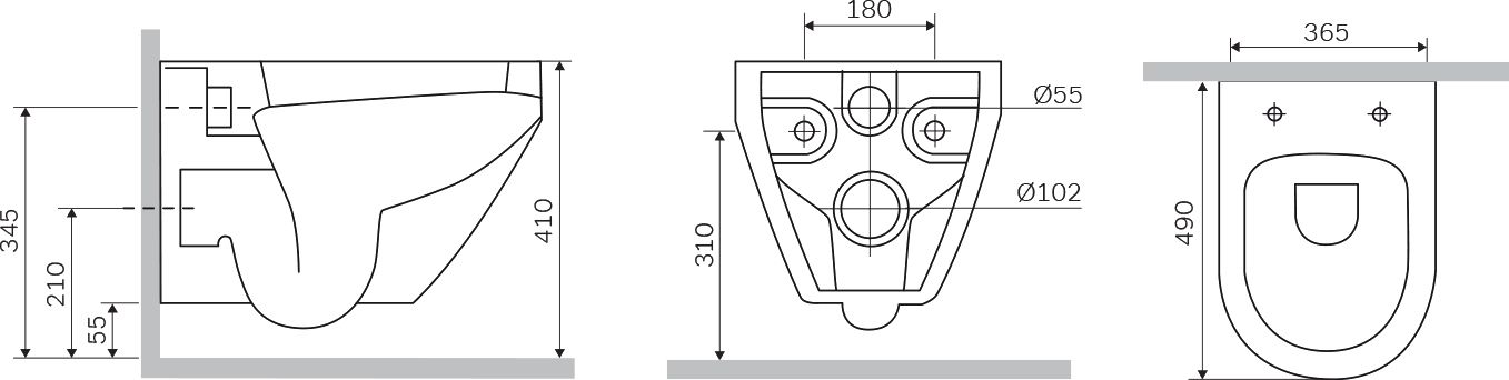 Подвесной унитаз Am.Pm Spirit V2.0 C701738WH без сиденья - 13