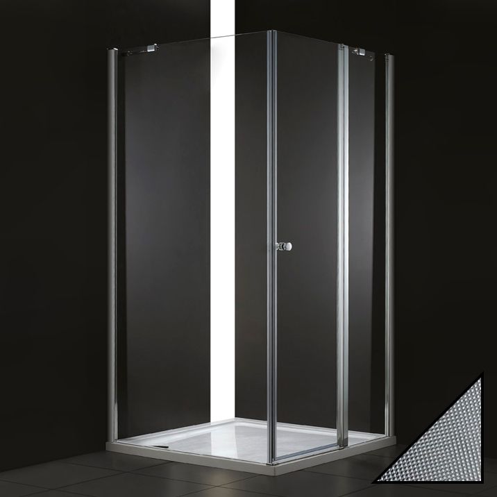 Душевой уголок Cezares Elena 100х100 хром стекло рифленое ELENA-W-A-12-100-P-Cr-R - 0