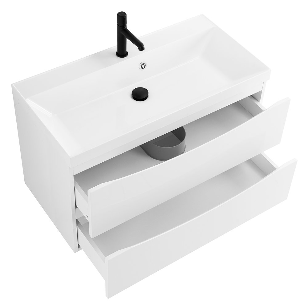 Тумба с раковиной BelBagno Marino 80 белый  - 3