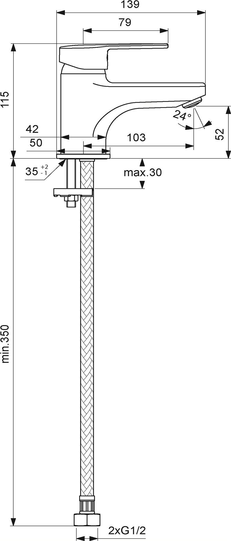 Смеситель для раковины Vidima Logic хром  BA275AA - 1