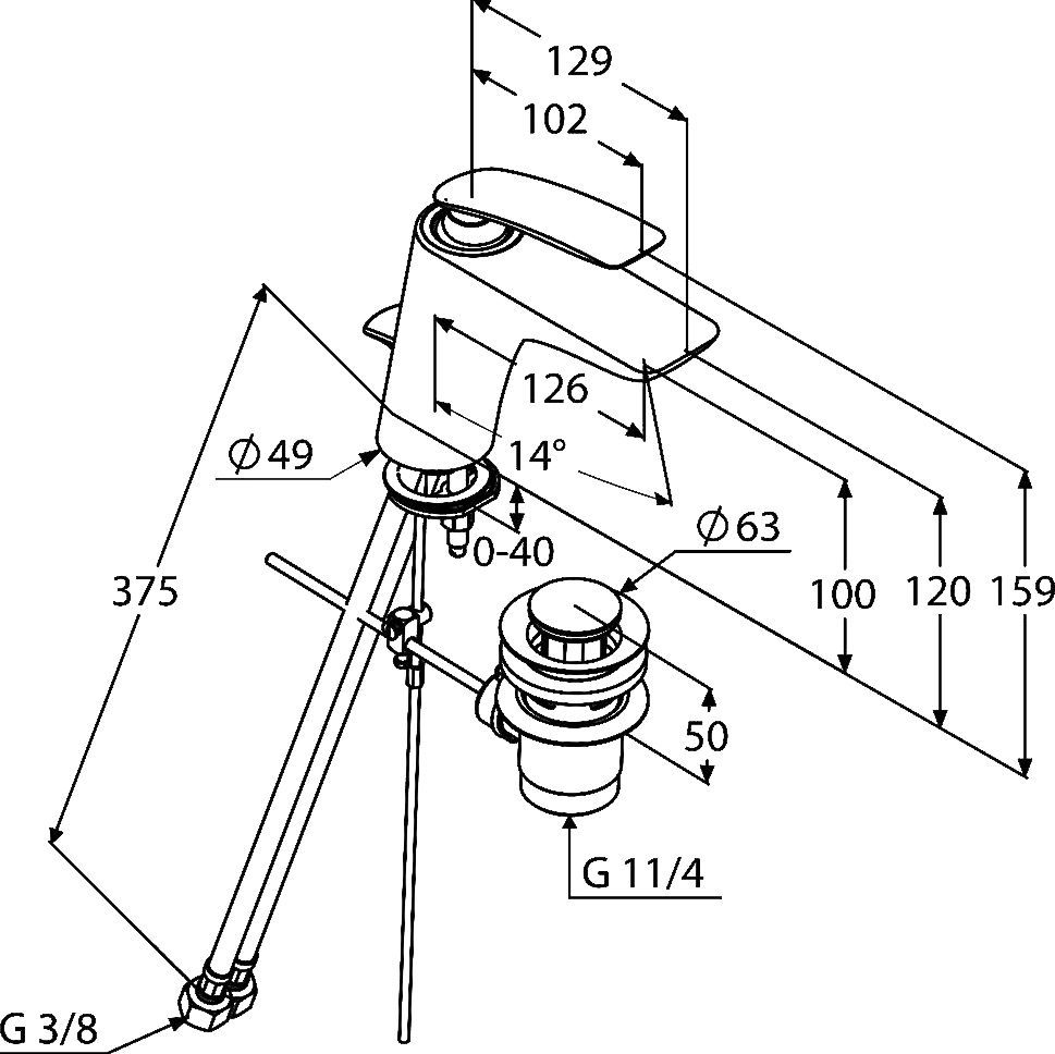 Смеситель для раковины Kludi  белый, хром  520239175 - 7