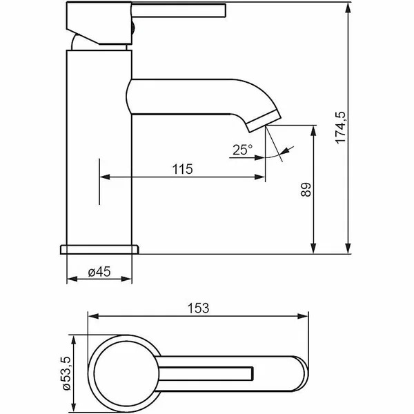 Смеситель для раковины Damixa Scandinavian Pure черный 360210300 - 3