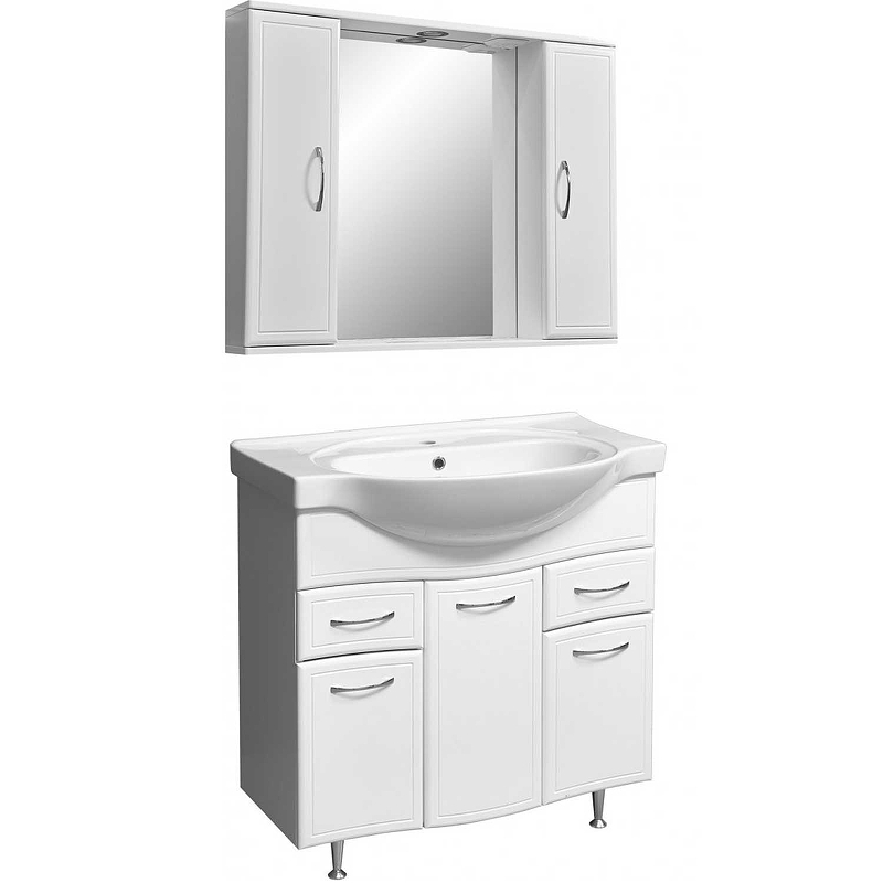 Тумба под раковину Stella Polar Концепт Эльбрус 90 белый SP-00000132 - 3