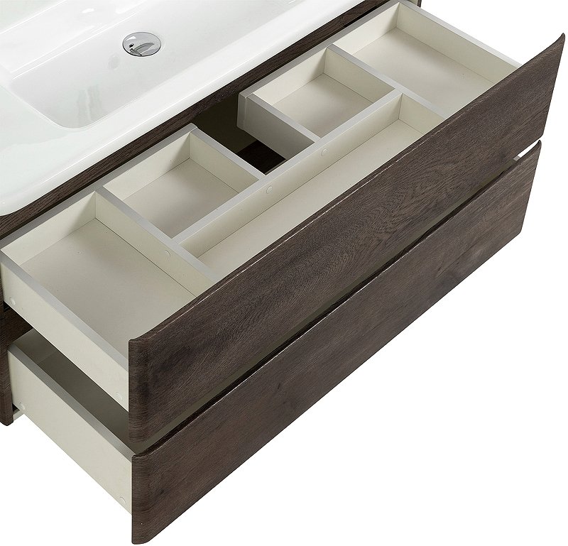 Тумба с раковиной BelBagno Albano 105 темное дерево - 4