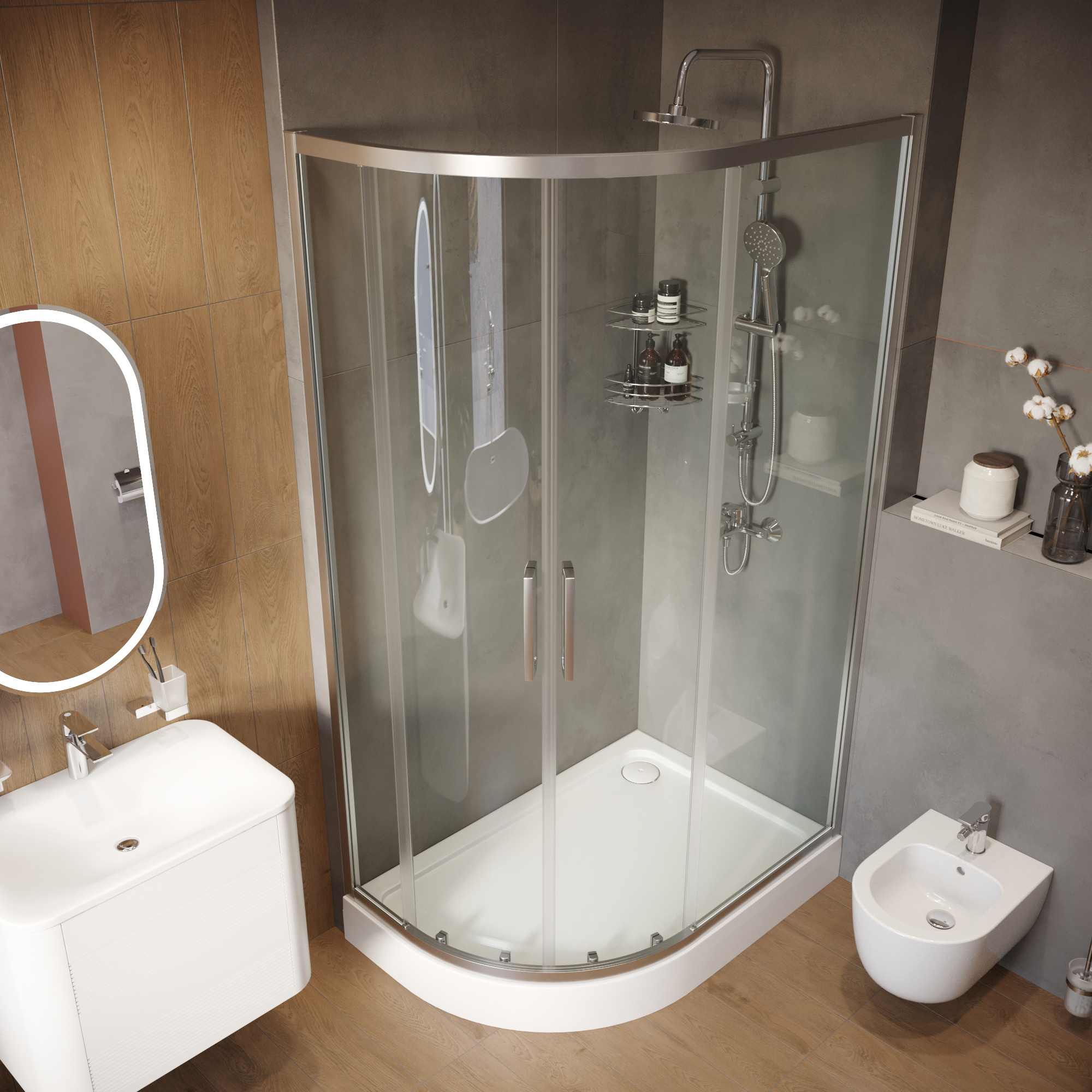 Поддон для душа STWORKI Хельсинки 120x80 R, с сифоном 555203 - 3