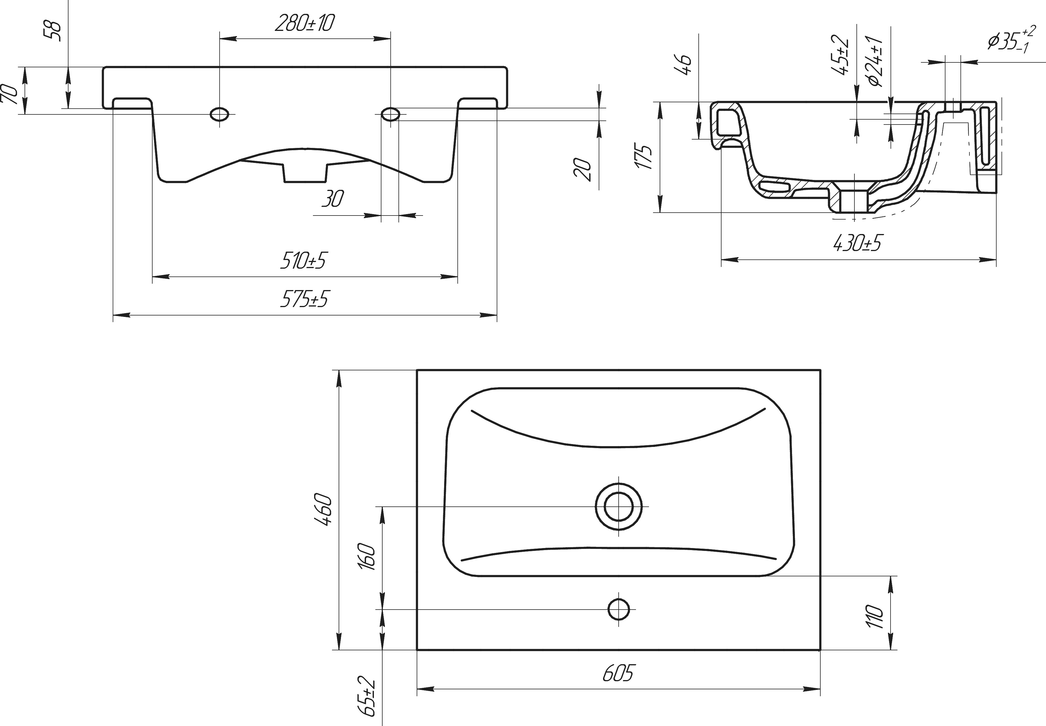 Консоль DIWO Смоленск 60 с раковиной Moduo 60 483926 - 8