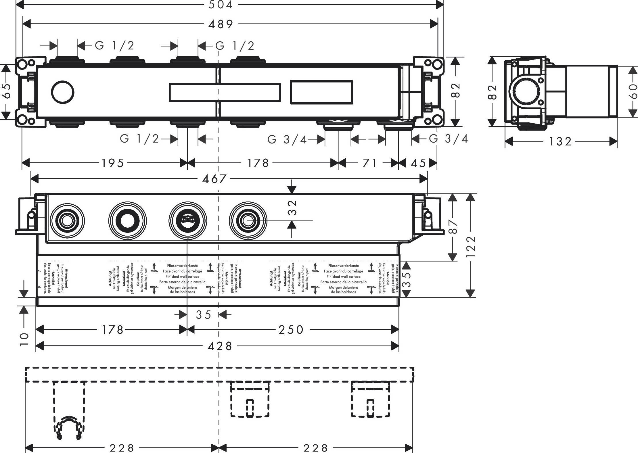 Скрытая часть Hansgrohe RainSelect 15310180 - 1