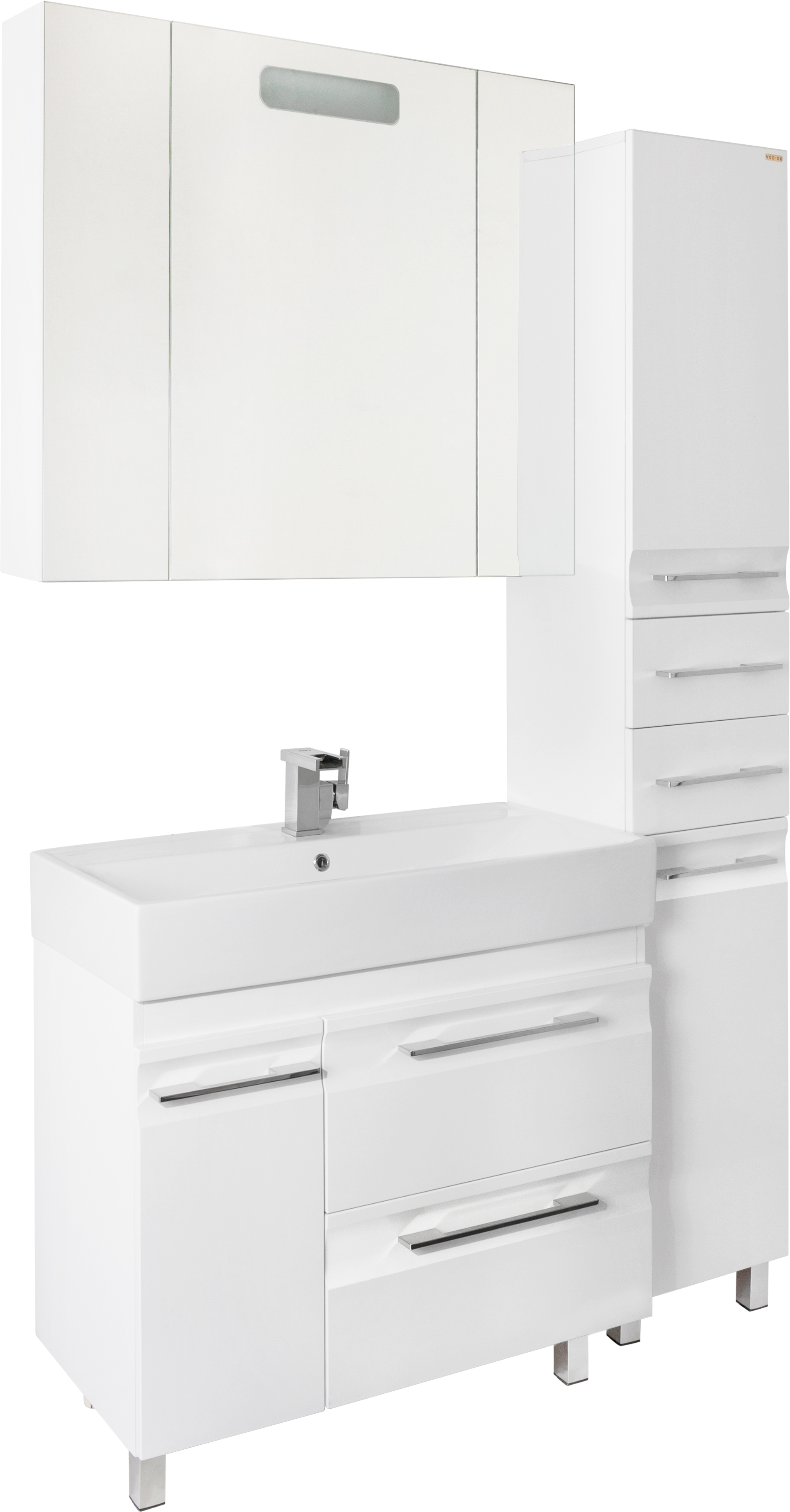 Зеркало-шкаф Vod-Ok Мальта 90, белый 3826 - 3