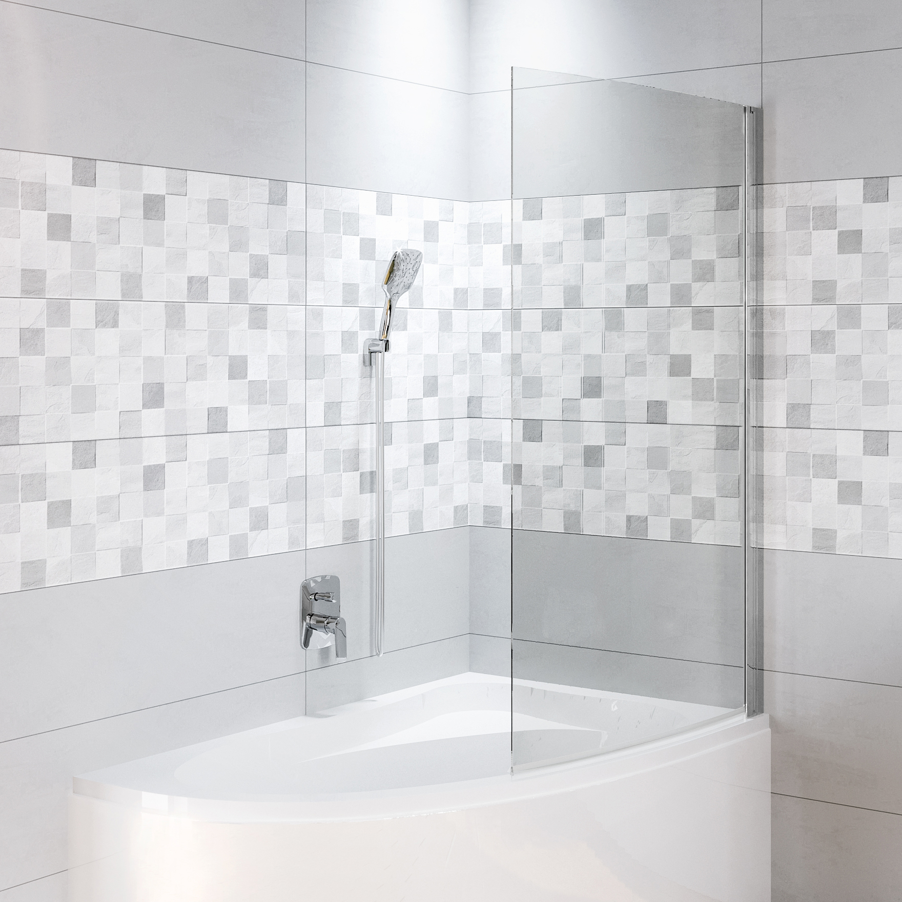 Шторка на ванну Riho Novik Z108 Lyra R G003039120 - 0