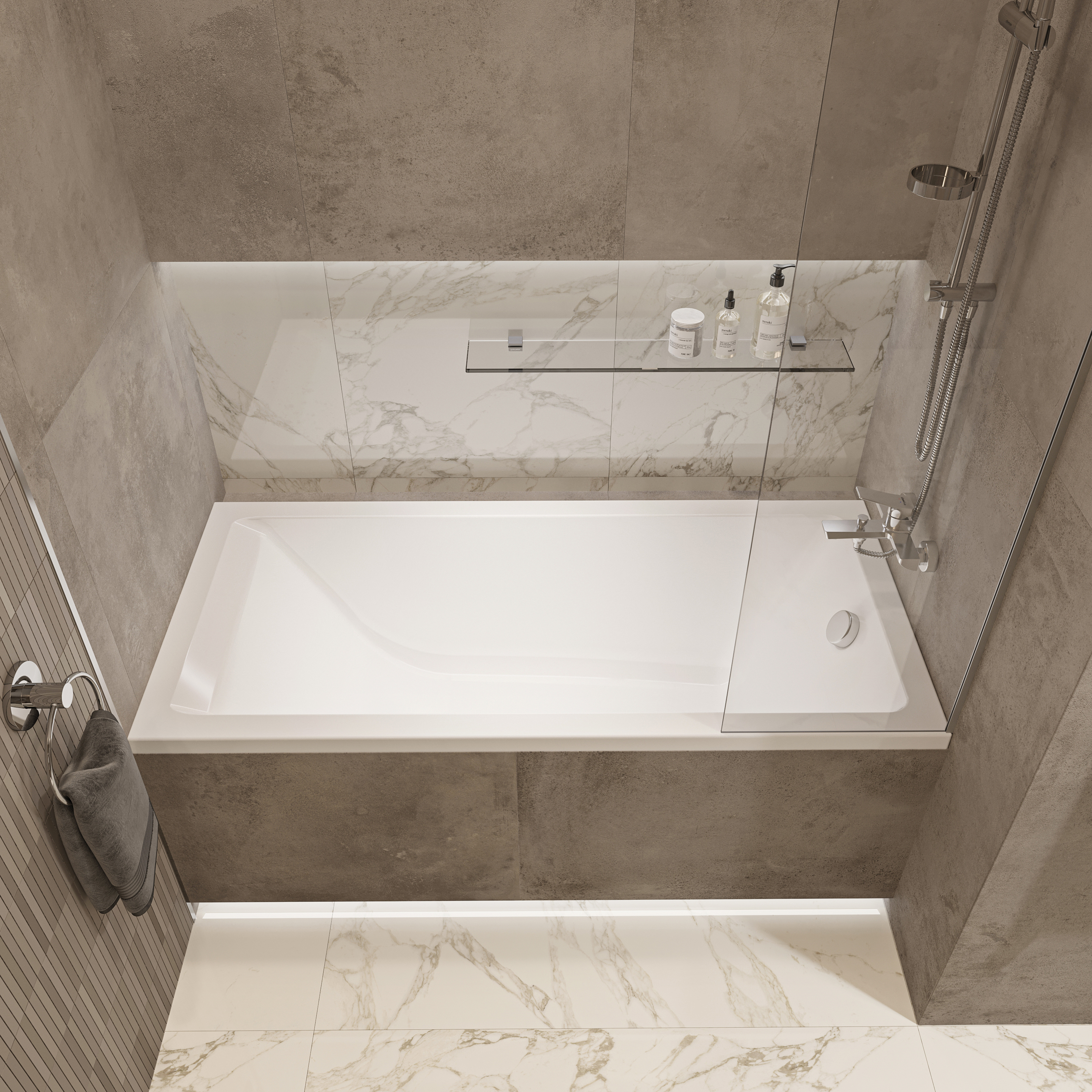 Шторка на ванну DIWO Ростов 4GW014 неподвижная, 40x150 - 2