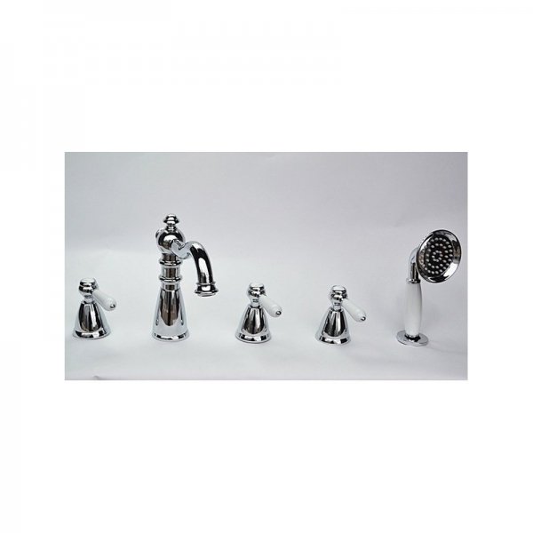 Смеситель для ванны Magliezza Grosso bianco хром  50119-4-cr - 0