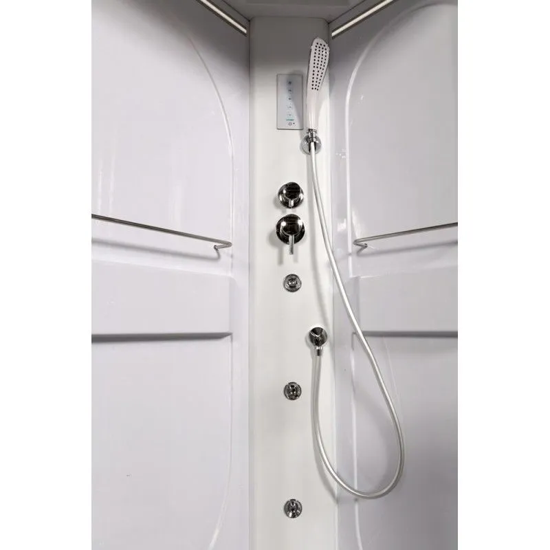 Душевая кабина Deto L 120х80 с гидромассажем, хром  L620LLED+GM - 2