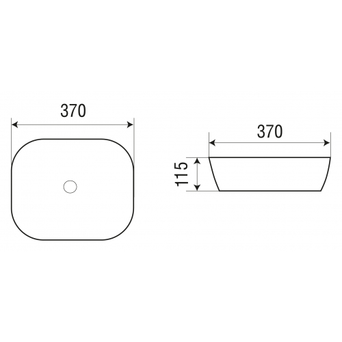 Раковина накладная Weltwasser WW ELBACH 2184 MB 37 матовый черный  10000004527 - 1