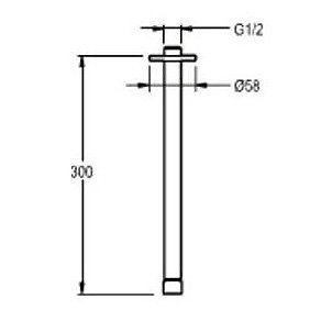 Кронштейн для верхнего душа Jacob Delafon E10043-CP - 1