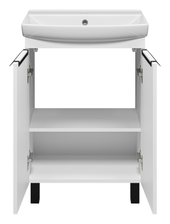 Тумба с раковиной Misty Клермонт 60 белая матовая УТ000015434 - 1