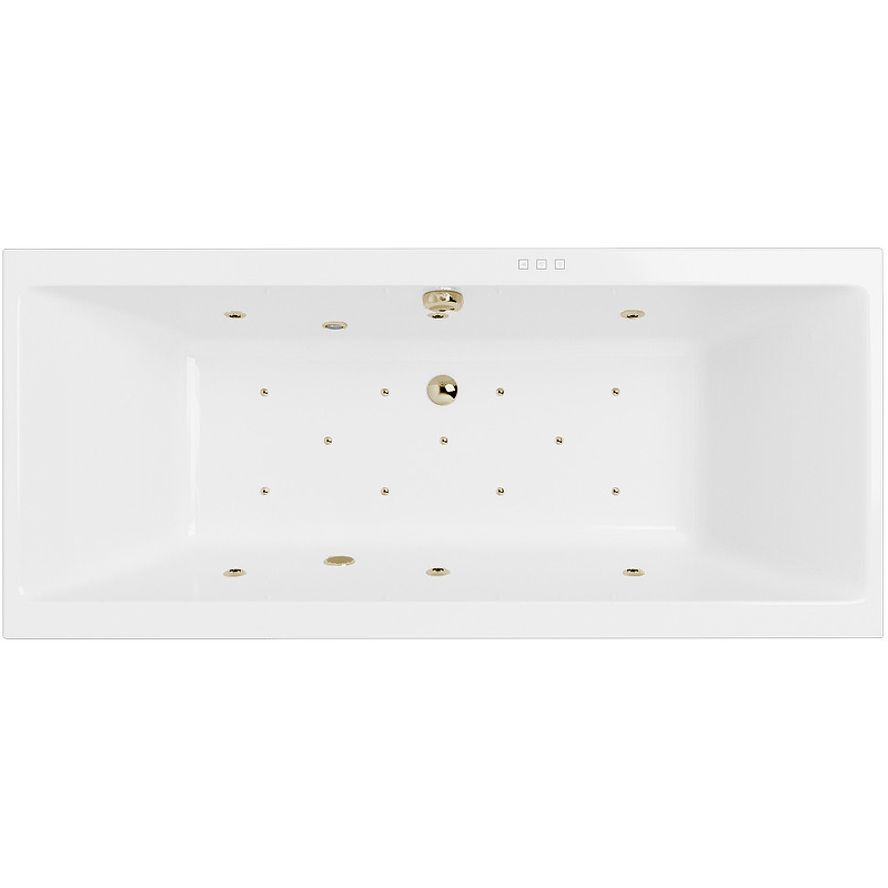 Акриловая ванна Excellent Pryzmat Slim 170x75 белая бронза с гидромассажем WAEX.PRY17S.RELAX.BR - 0