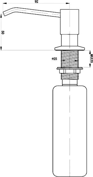 Дозатор Zorg ZR-28 сталь ZR-28 STEEL - 1