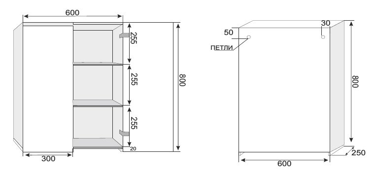 Шкаф Style Line Атлантика 60 ясень перламутр СС-00002230 - 1