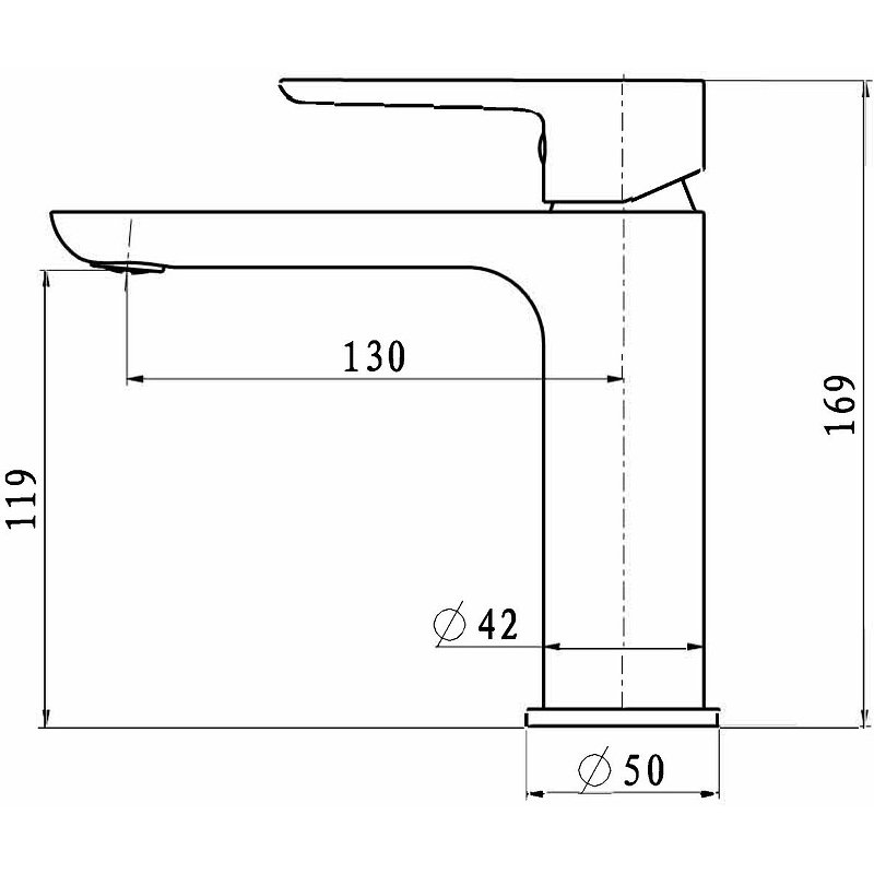 Смеситель для раковины Black&White Universell черный матовый 9901MG - 3